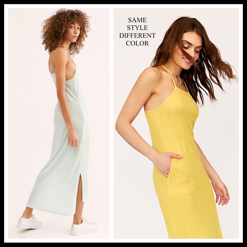 FREE PEOPLE MAXI MIDI SLIP TANK SUN DRESS A2C - Picture 4 of 9